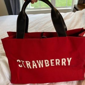 Vintage Kate Spade + Haagen Dazs red  canvas bag